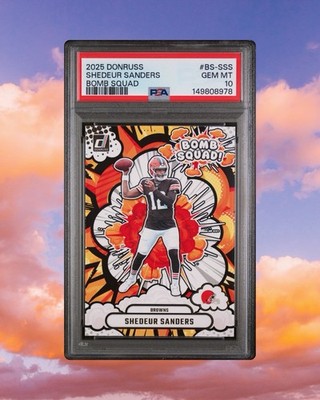 2025 PANINI DONRUSS BOMB SQUAD SHEDEUR SANDERS #BS-SSS [RC] PSA 10
