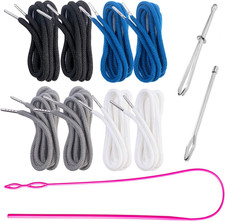 8 Pieces Drawstring Cords Replacement Drawstrings with Three Easy Threaders for
