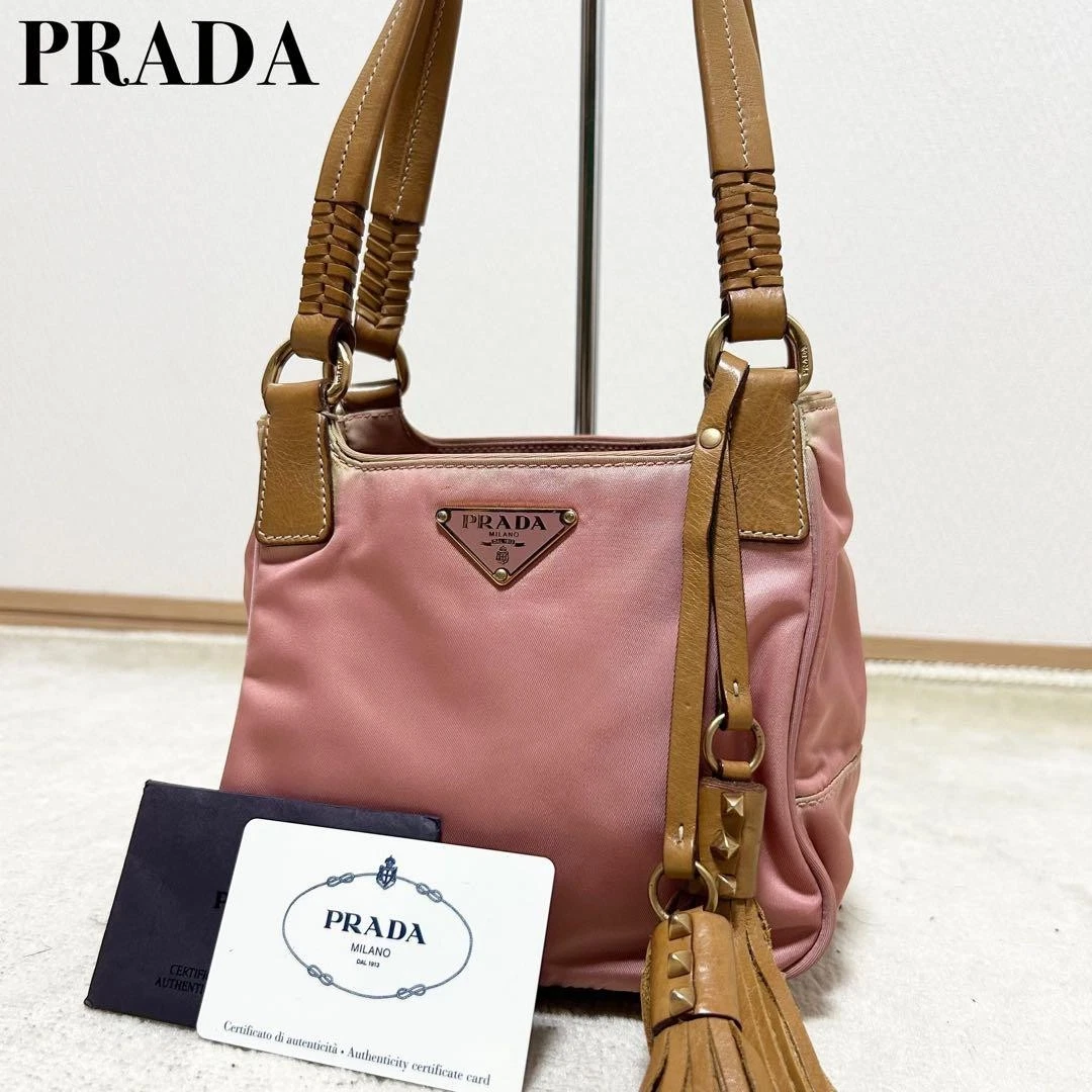 PRADA Leather Exterior Fringe Bags & Handbags for Women for sale