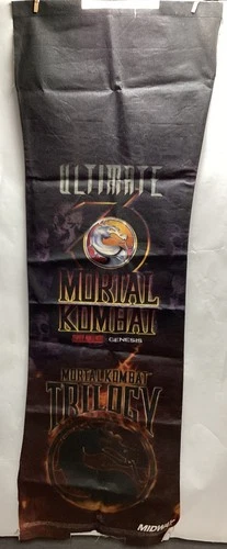 Ultimate Mortal Kombat 3 Trilogy VINTAGE 1996 Store Display Promo 6 Foot BANNER