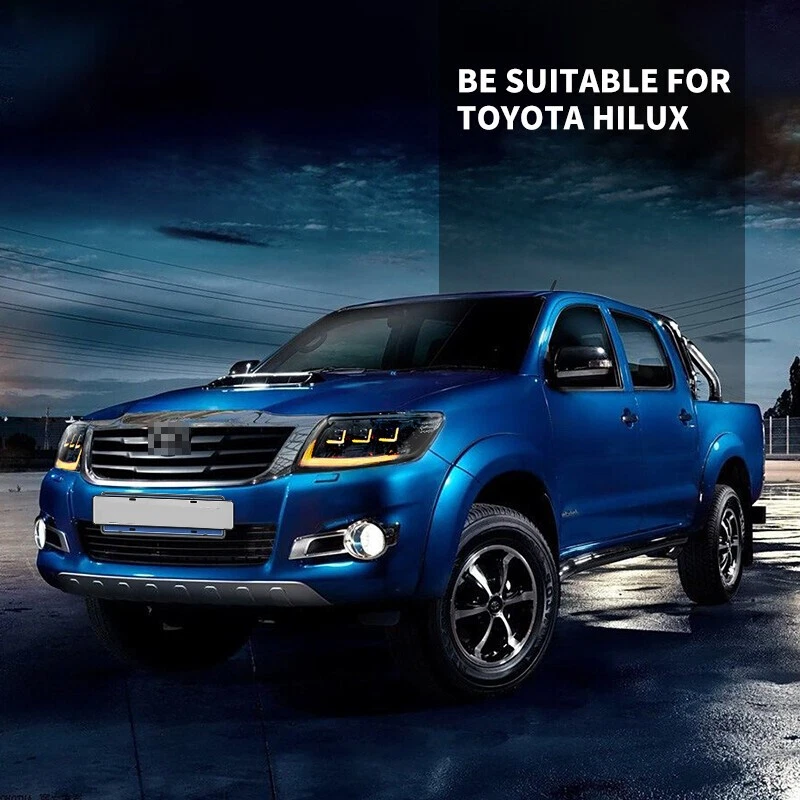 LED Headlight For Hilux Vigo 2012 2013 2014 Front DRL Sequential Turn Siganls - Image 2 of 4