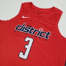 Bradley Beal Jersey Mens XL Washington Wizards #3 Red City NBA Nike Swingman