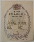 1883 RUSSIA Tsar Alexander III & Empress Maria Coronation Songs Original Print