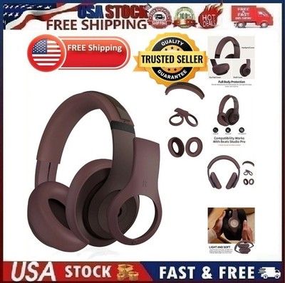 Beats Studio Pro 3-in-1 Silicone Skin Protector Set - Durable & Stylish Brown