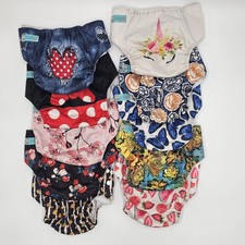 Alva Baby Reusable Pocket Covers Lot of 10 w/ 14 Inserts   Adjustable One Size