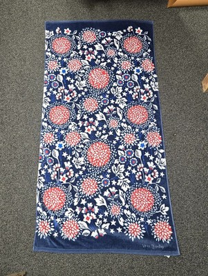 Vera Bradley Red, White, & Blossoms Beach Towel New with Tags