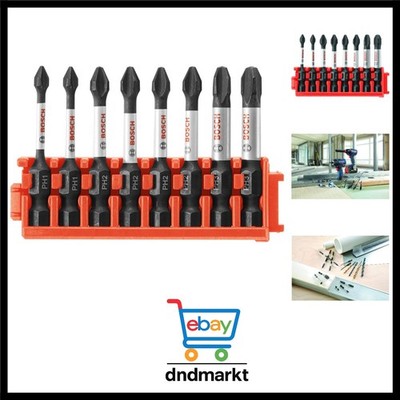 8-teiliges Sortiment 2 Zoll Impact Tough Phillips Power Bits mit Clip für Cus...