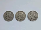 1952, 1953 and 1958 Franklin Half-Dollar Lot (3) Spot Silver!