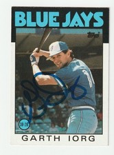 Garth Iorg Signed 1986 Topps Card #694 Auto Toronto Blue Jays Autograph COA
