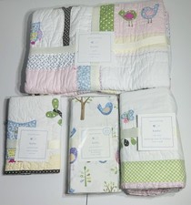 Pottery Barn HALEY Baby Quilt, Quilted Sham, Crib Skirt, Fitted Sheet