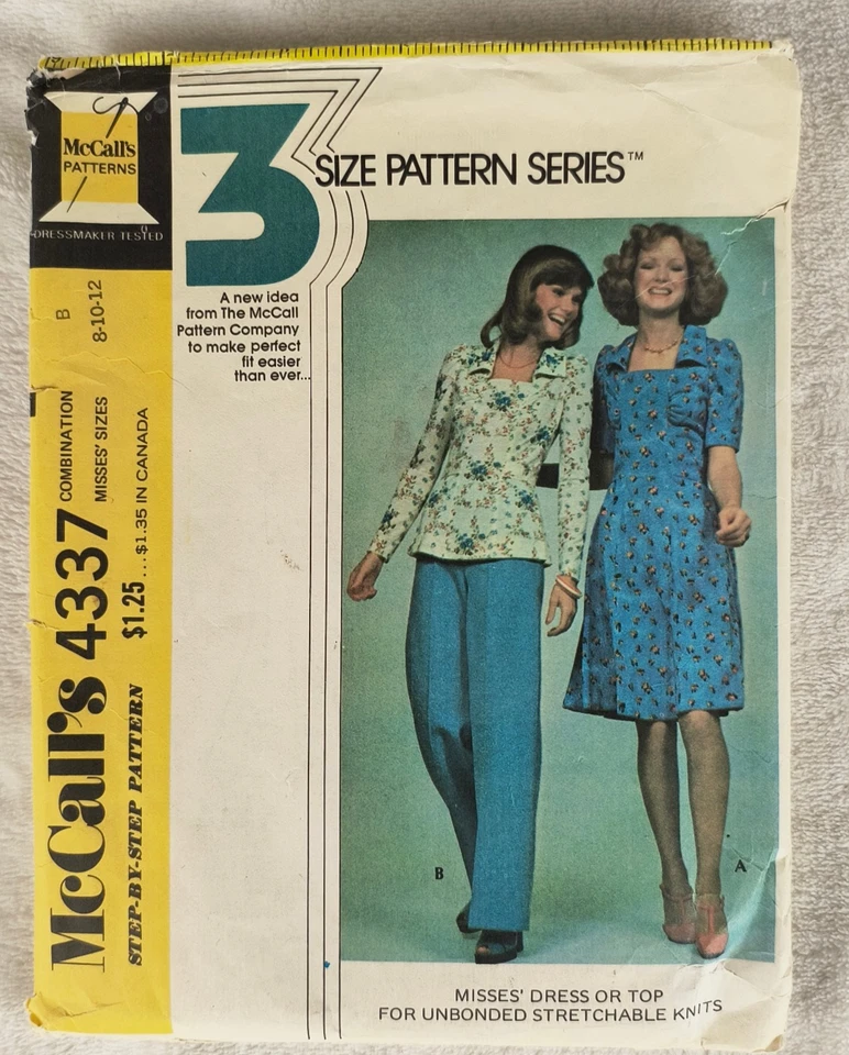 Vintage Sewing Pattern Lot Simplicity McCall's Butterick Size 10 Dress Pants Top - Image 4 of 4