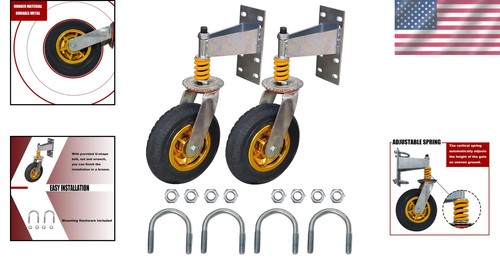 2-Pack 8" Caster Wheels for Gates - Heavy-Duty Durability & Easy Installation - Picture 2 of 9