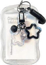 Cute Kpop Photocard Holder Keychain - Transparent Photo Card Protector
