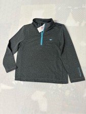 NWT Vineyard Vines Charcoal Pullover with Teal 1/4 Zip SIZE 7