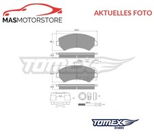 SATZ BREMSBELÄGE BREMSKLÖTZE VORNE TOMEX BRAKES TX 14-401 P FÜR FIAT DUCATO
