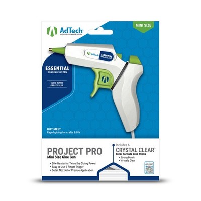 AdTech Project Pro Glue Gun Kit with Artistick Sticks   20W Black