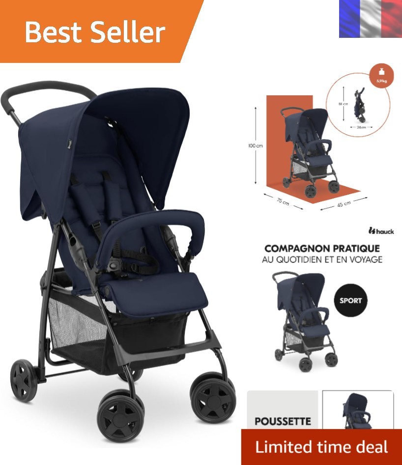 Poussette Sport Hauck légère anti mal de dos pour parents actifs fatigués