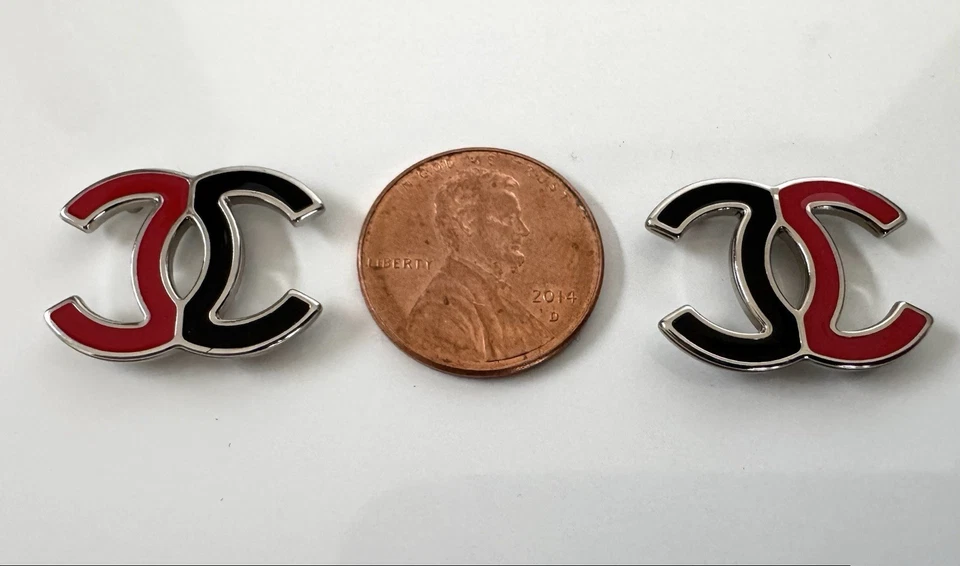 CHANEL CH 5525 Sunglasses Replacement Temples Side Logo Red/Black GENUINE - Image 2 of 3