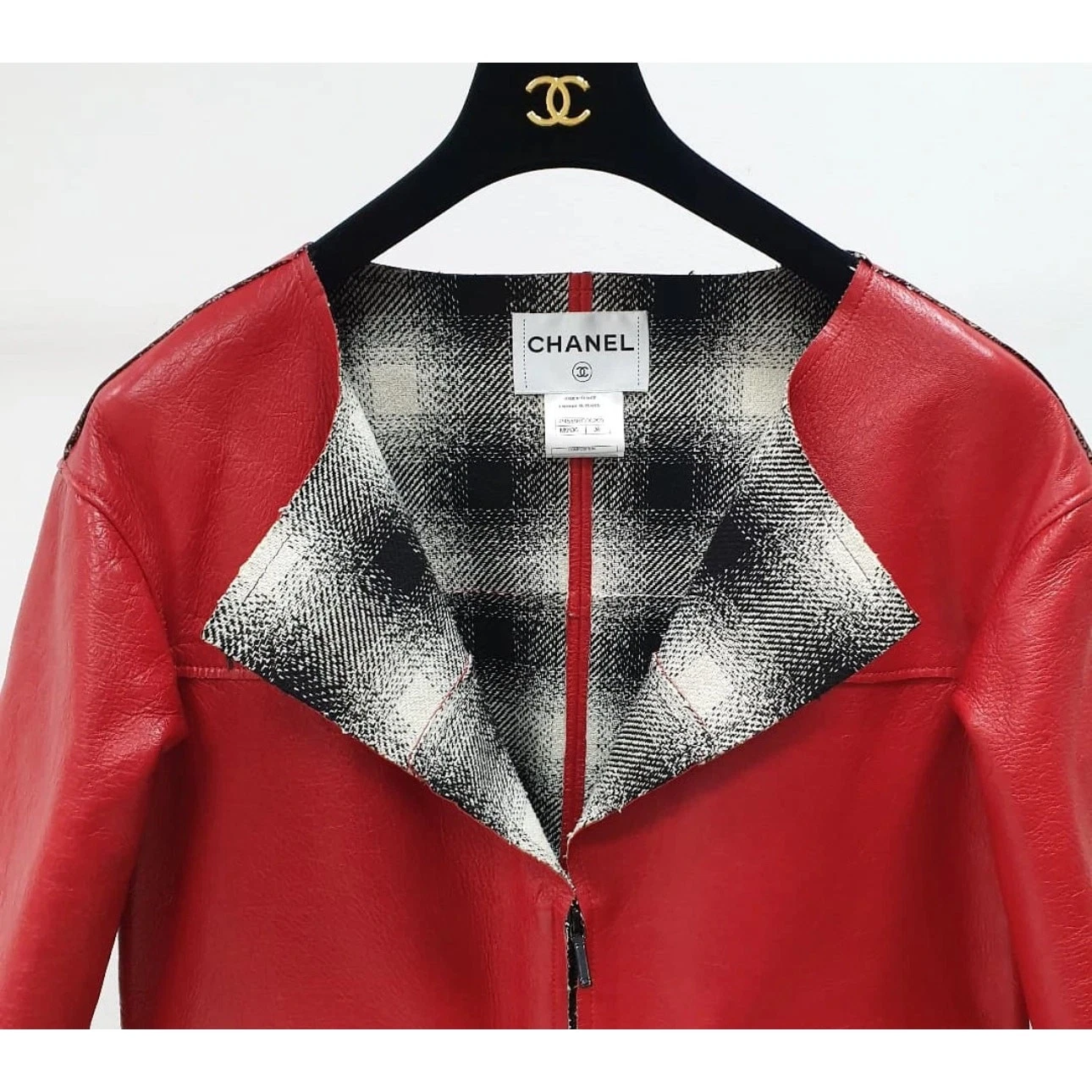 Trench cappotto pelle rosso Chanel 2013 tg.38