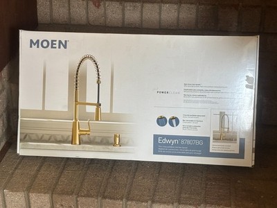 Moen Edwyn Brushed gold one-handle high arc pulldown kitchen faucet 87807BG