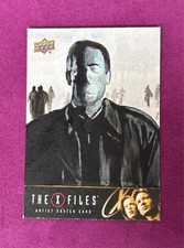 2025 The X-Files Government Conspiracies Auto Sketch Smoking Man  S. Moaamed 1/1