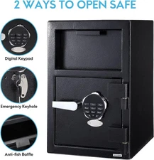 Digital Depository Safe Box Locking Drop Box with Slot Steel Safe w/ Keypad US