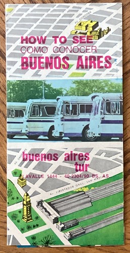 VTG 1980 "How to See Buenos Aires" Brochure