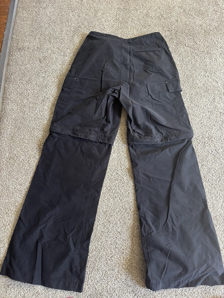 Vintage Y2K Limited Too Black Cargo Pants Removable Lengths Rhinestone Girls 7JR - Image 2 of 4
