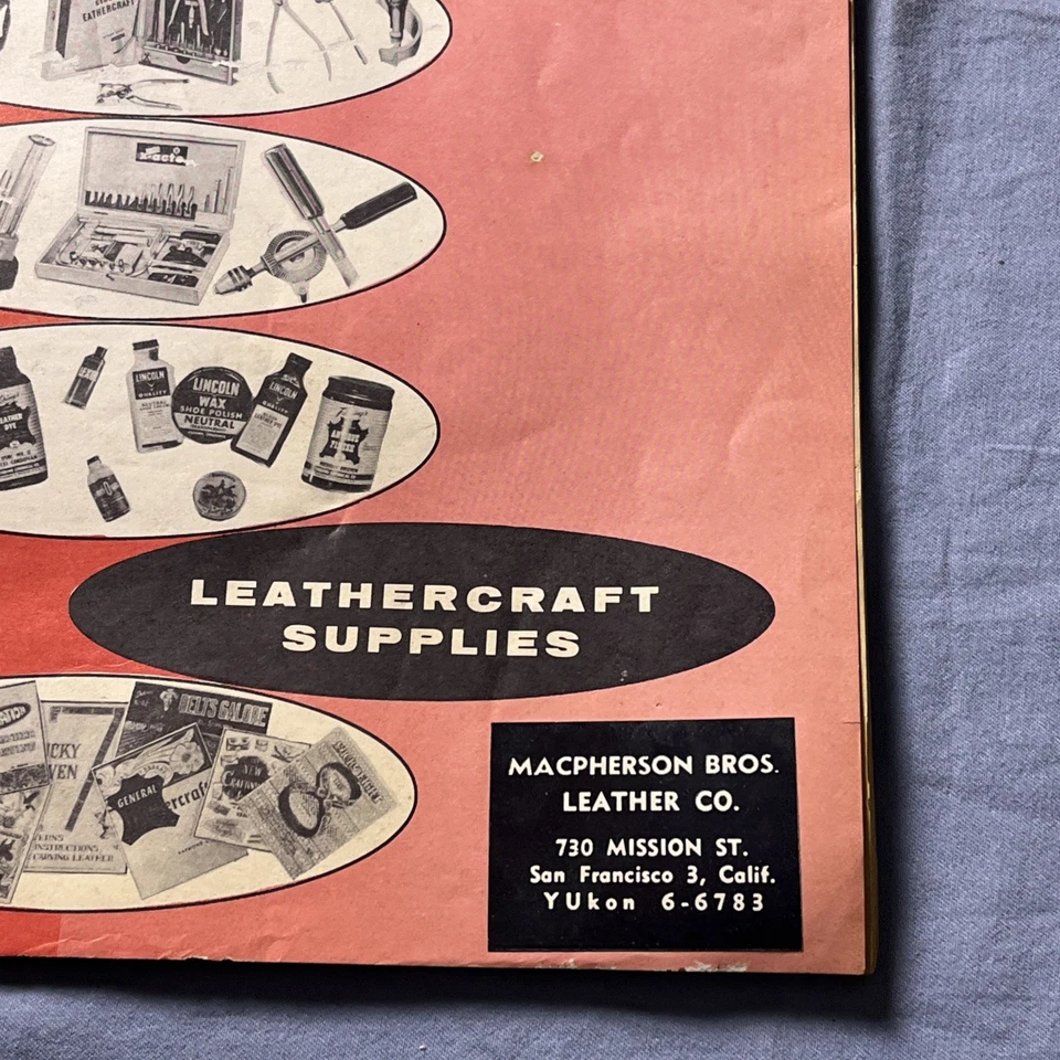 De colección Raro - Libro de suministros de artesanía en cuero - Macpherson Bros. Leather Co. California Foto 4 de 4