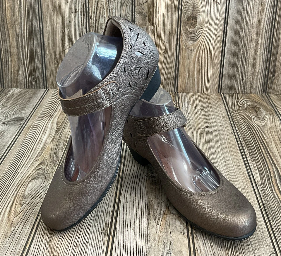 Rockport Cobb Hill Womens Leather Shoes Mary Jane Strap Heels Pumps Brown 9.5 M - Image 3 of 4