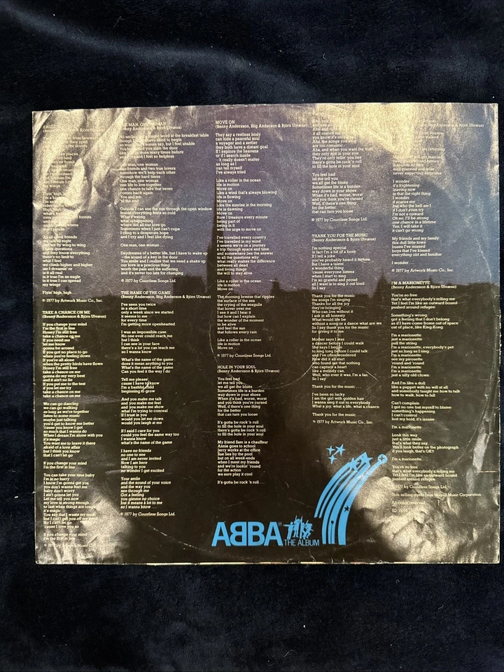 ABBA THE ALBUM VINYL LP 1977 COLLECTORS ORIGINAL GREAT CONDITION! VG++/VG++!!A - Image 4 of 4