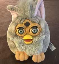 Furby Buddies Bean Bag Plush Vtg 1999 Tiger Grey W/ Blue Eyes Stuffed Animal Toy