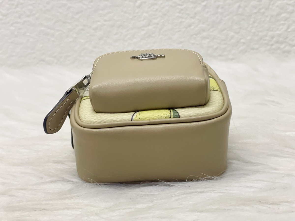 Coach Lemon Yellow Pebbled Leather Mini Backpack Coach Yellow Mini Court Backpack / BRAND NEW | eBay main image 4