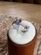 Limited Edition 9ct Gold AA Tanzanite & Diamond Ring 1.07cts Size R/S