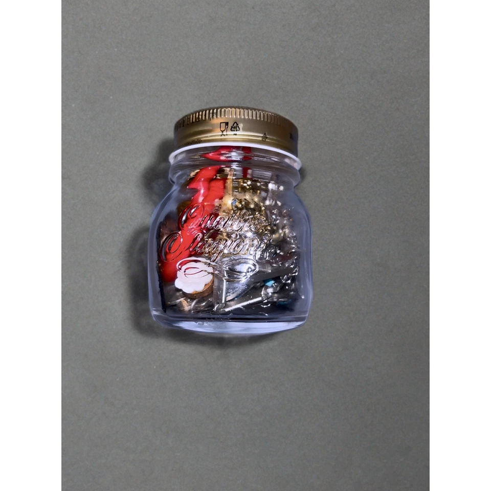 Mini berloques cheios de frasco de vidro exclusivos borboleta contas de coral fabricação de joias - Imagem 2 de 4