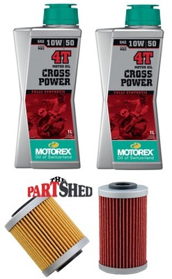 Husqvarna 701 KTM 690 Enduro Motorex Cross Power Synthetic Oil Change Kit 10W50