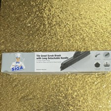MR.SIGA Tile & Grout Scrub Brush Long Detachable Metal Handle pet hair removal 