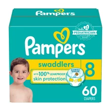 Pampers Swaddlers Active Baby Disposable Diapers Enormous Pack - Size 8 -