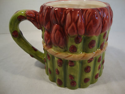 La Dolce Vita JJG Designs Fresh Vegetable Collection Green Ribbed Purple Mug Tea