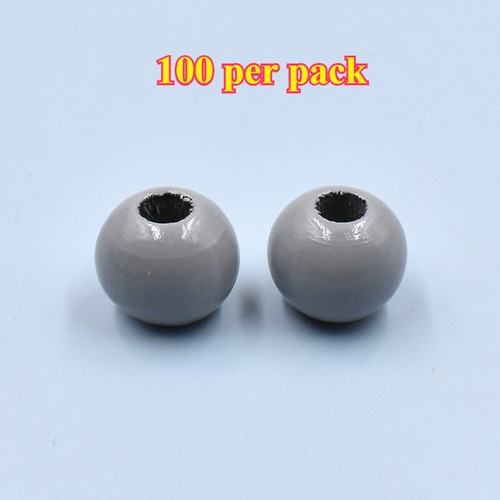 DIY Jewelry Accessories 20MM Color Large Hole Hemu Beads DIY Round Wooden Beads - Picture 31 of 39