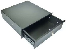 3 HE 19" TEGO Rackschublade abschliessbar VOLLAUSZUG 45 cm tief Schublade Ablage