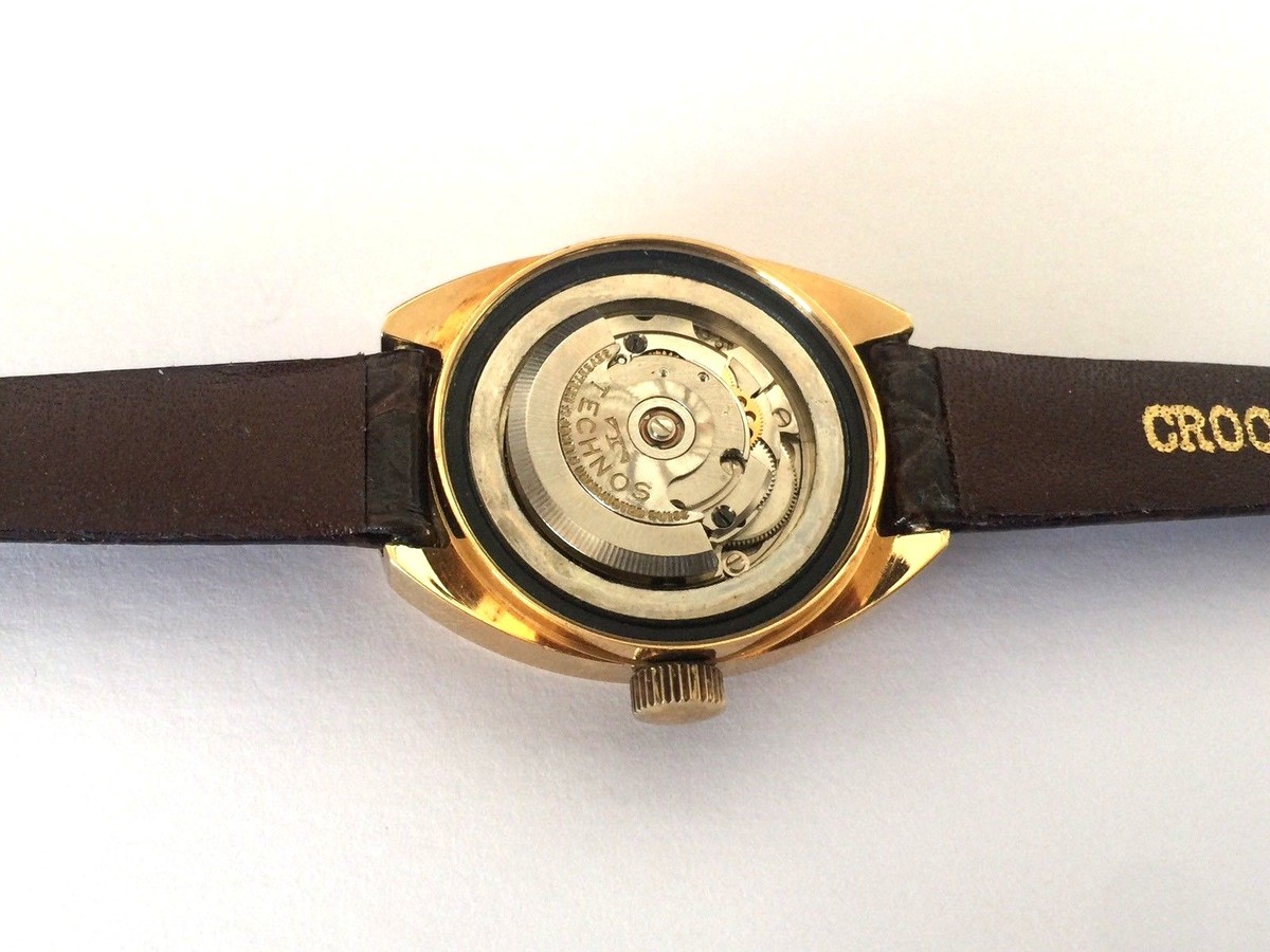 Montre Bracelet Automatique Vintage TECHNOS Swiss Date 30524 - Pour Pièces Ou Réparation - Occasion