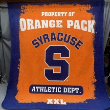 Vintage Syracuse University Property Of Orange Pack Athletic Dept Fleece Blanket
