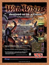 War Wind PC Original 1996 Ad Authentic RTS Strategy SSI Video Game Promo