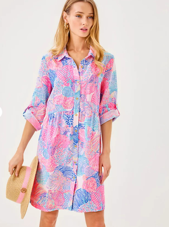NWT Lilly Pulitzer Shaela Dress Color: Multi Roar Of The Seas