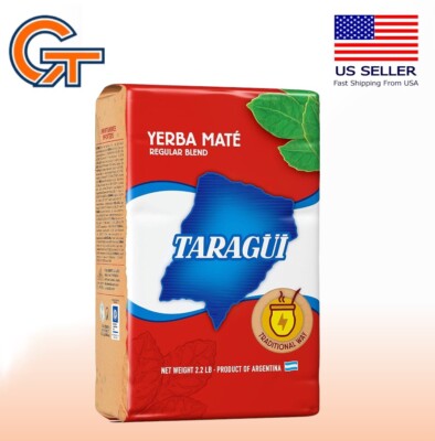 Taragui Yerba Mate Con Palo - Yerba Mate With Stems 1 Kilo/2.2Lb