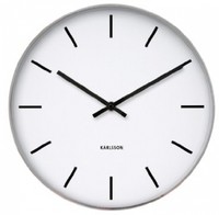 Present Time Karlsson Wall Clock Station Classic Steel Polished 37.5cm Diameter Present Time Karlsson Wall Clock Station Classic Steel Polished 37.5cm Diameter
