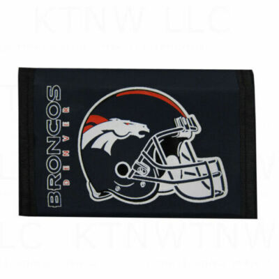 NFL RICO DENVER BRONCOS TRI-FOLD NYLON WALLET OFFICIALLY LICENSED NEW B3