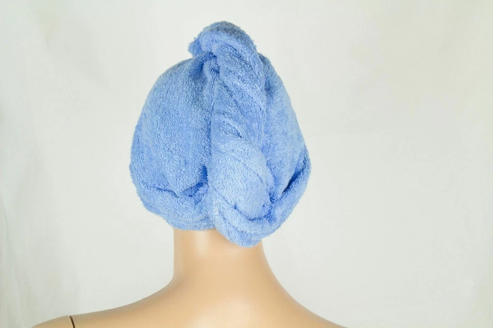 Toalla de cabeza 100 % algodón torcida secado rápido turbante antideslizante (multicolor) Foto 3 de 4