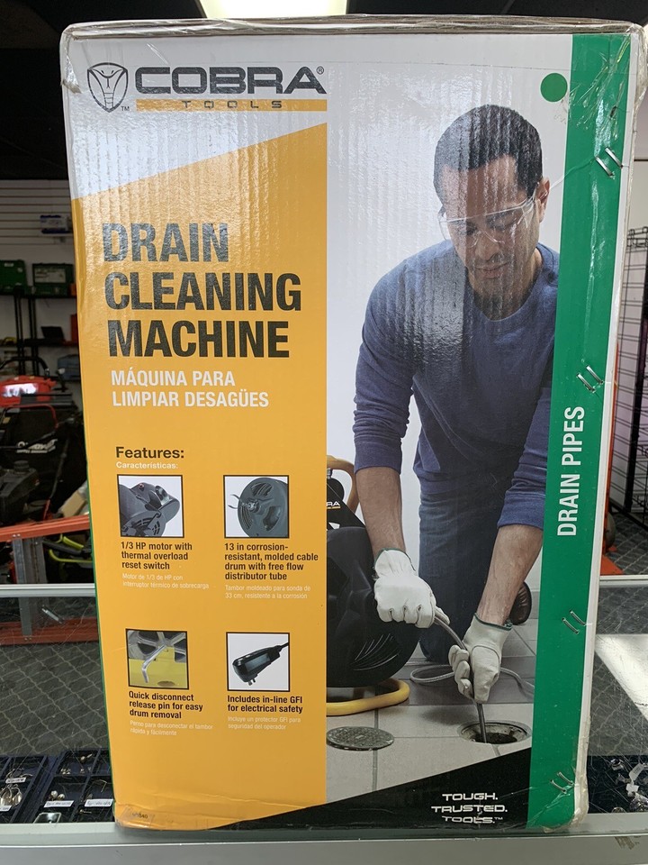 NEW Cobra Tools 90040 Drain Cleaning Machine 75 ft Cable (FREE S&H
